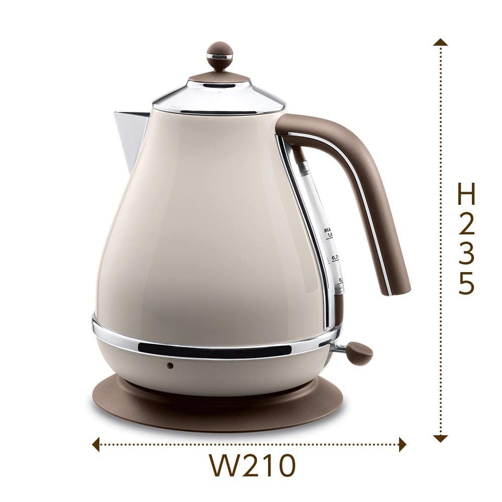 DeLonghi アイコナ ヴィンテージ 電気ケトル KBOV1200J-BG Amazon.com: Delonghi Electric kettle (1.0L)「ICONA Vintage